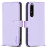 EIDERWOOD Sony Xperia 1 VI Kunst Læder Flip Cover m. Ståfunktion & Kortholder - Lavendel