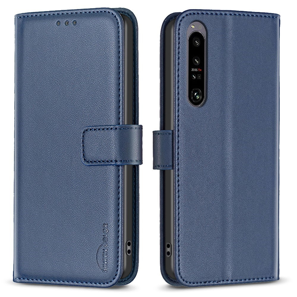 EIDERWOOD Sony Xperia 1 VI Kunst Læder Flip Cover m. Ståfunktion & Kortholder - Blå