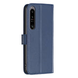 EIDERWOOD Sony Xperia 1 VI Kunst Læder Flip Cover m. Ståfunktion & Kortholder - Blå