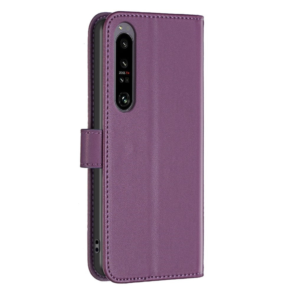 EIDERWOOD Sony Xperia 1 VI Kunst Læder Flip Cover m. Ståfunktion & Kortholder - Mørk Lilla