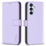 EIDERWOOD Samsung Galaxy M15 (5G) Kunst Læder Flip Cover m. Ståfunktion & Kortholder - Lavendel