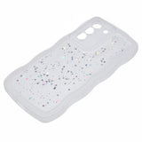 Samsung Galaxy S22+ (Plus) - EIDERWOOD Fleksibelt Plastik Wavy Bagside Cover m. Glimmer - Gennemsigtig / Hvid