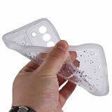 Samsung Galaxy S22+ (Plus) - EIDERWOOD Fleksibelt Plastik Wavy Bagside Cover m. Glimmer - Gennemsigtig / Hvid