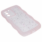 Samsung Galaxy S22+ (Plus) - EIDERWOOD Fleksibelt Plastik Wavy Bagside Cover m. Glimmer - Gennemsigtig / Lyserød
