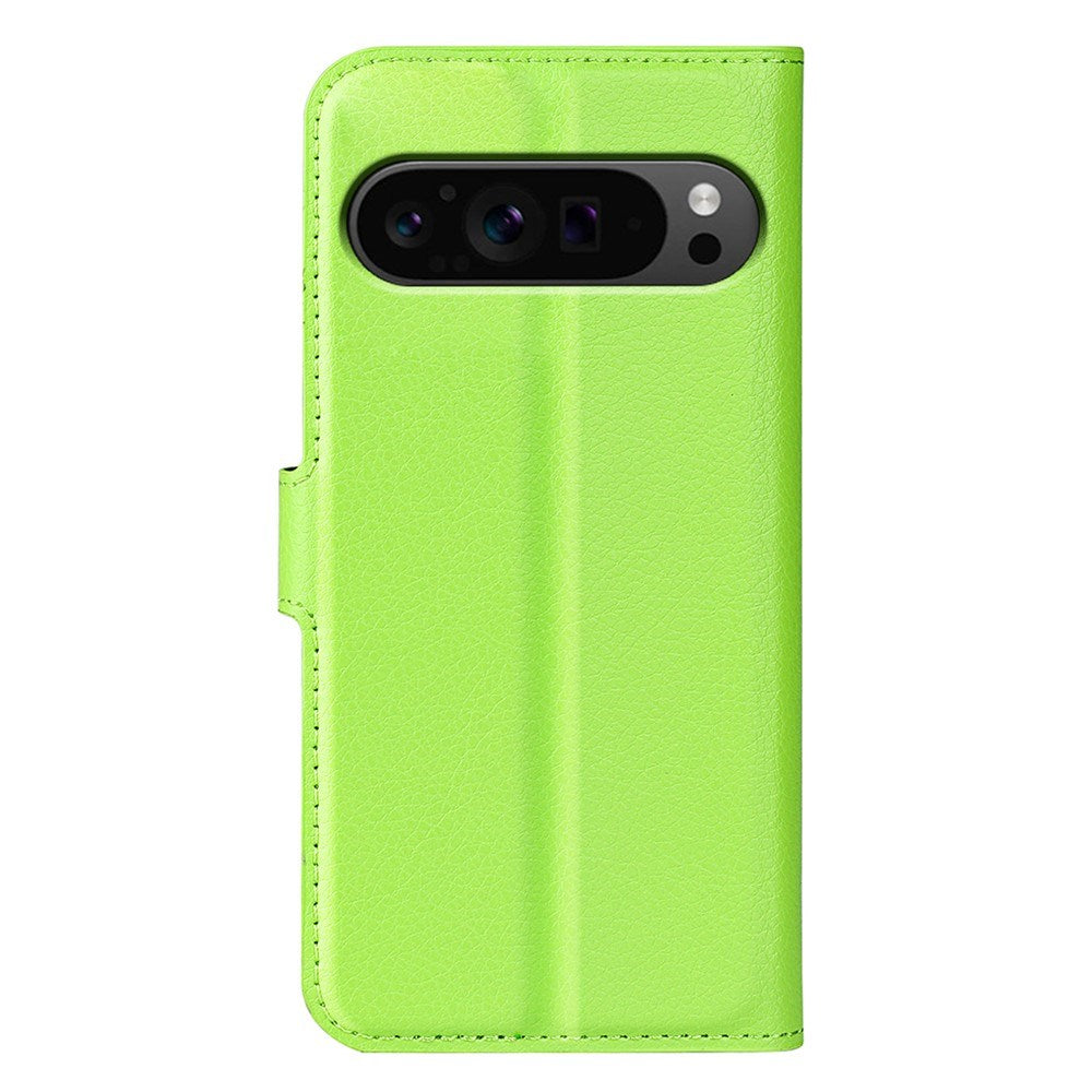 EIDERWOOD Google Pixel 9 Pro XL Litchi Læder Flip Cover m. Pung - Grøn