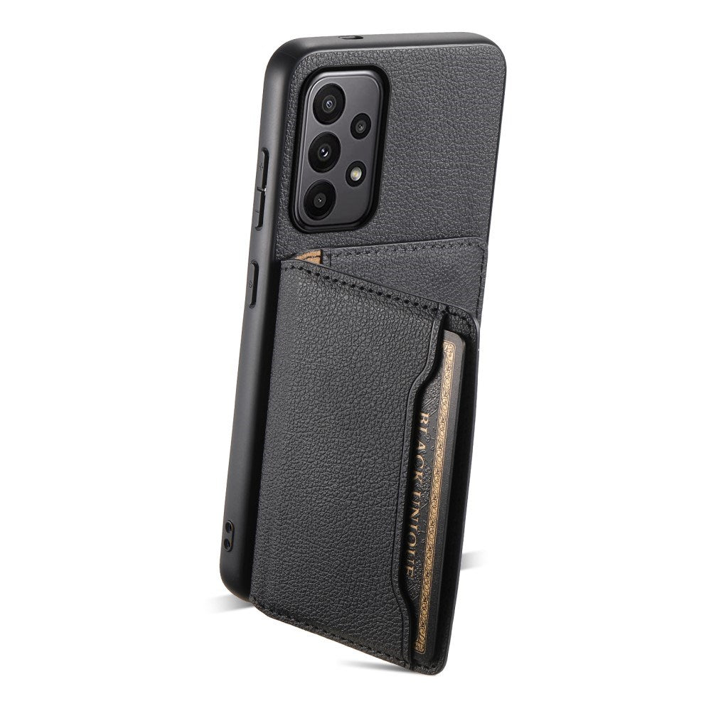 EIDERWOOD Samsung Galaxy A23 / A23 (5G) Hybrid Kunstlæder Bagside Cover m. Kortholder - Sort