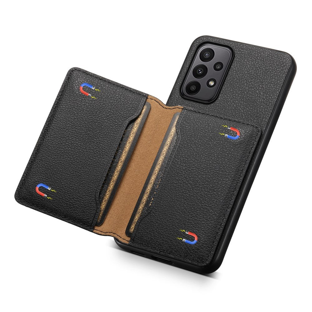 EIDERWOOD Samsung Galaxy A23 / A23 (5G) Hybrid Kunstlæder Bagside Cover m. Kortholder - Sort