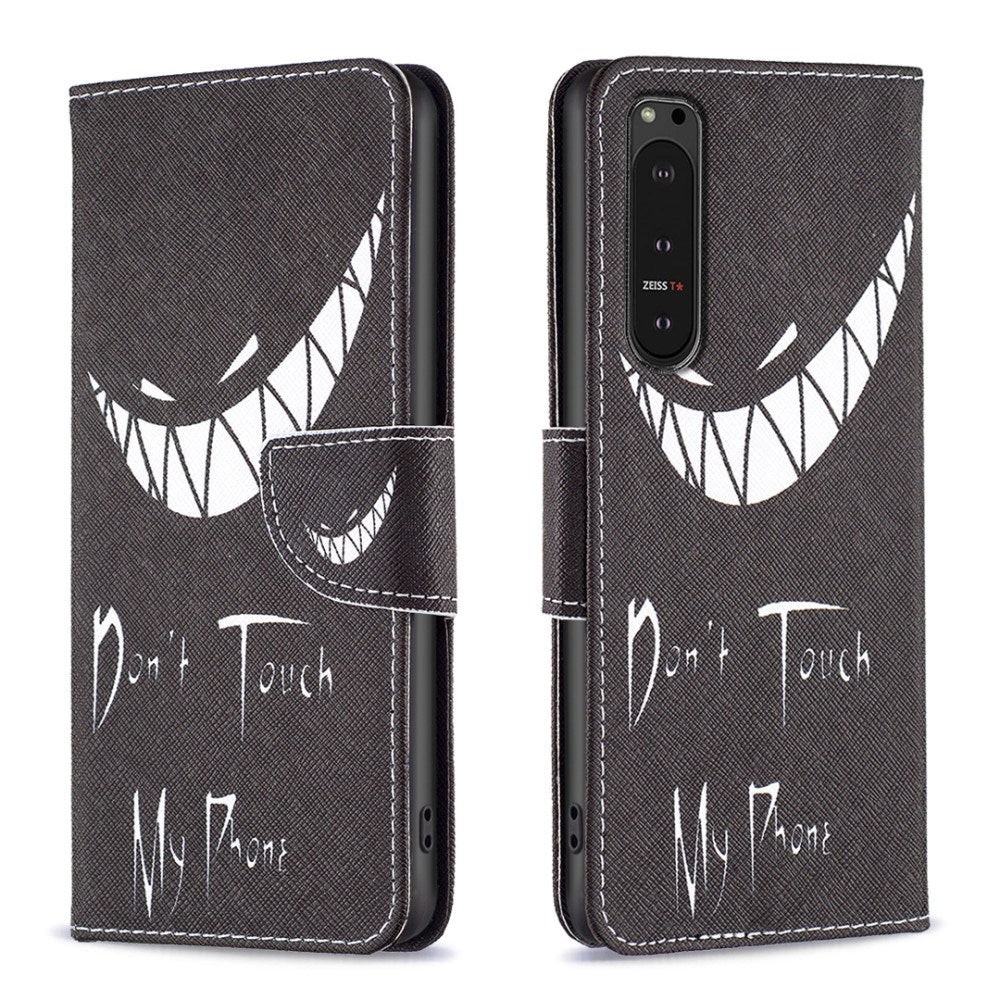 EIDERWOOD Sony Xperia 10 VI Læder Flip Cover m. Pung & Ståfunktion - "Dont Touch My Phone"