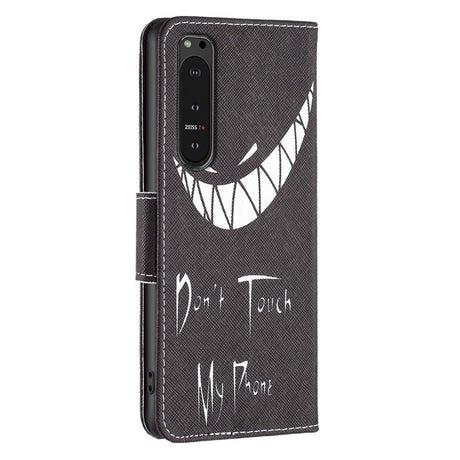 EIDERWOOD Sony Xperia 10 VI Læder Flip Cover m. Pung & Ståfunktion - "Dont Touch My Phone"