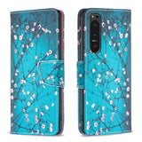 EIDERWOOD Sony Xperia 10 VI Læder Flip Cover m. Pung & Ståfunktion - Blomstertræ