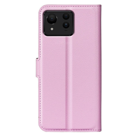 EIDERWOOD Asus Zenfone 11 Ultra Kunst Litchi Læder Flip Cover m. Pung & Ståfunktion - Pink