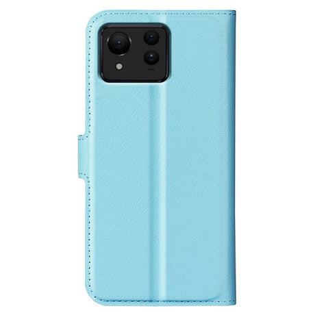 EIDERWOOD Asus Zenfone 11 Ultra Kunst Litchi Læder Flip Cover m. Pung & Ståfunktion - Blå