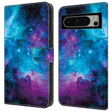 EIDERWOOD Google Pixel 9 Pro XL Læder Flip Cover m. Pung & Ståfunktion - Stjernehimmel