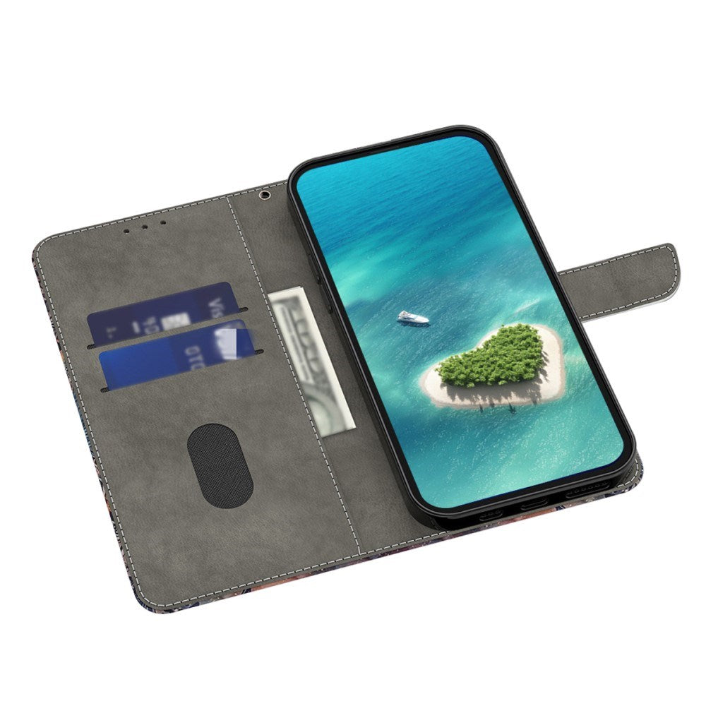 EIDERWOOD Google Pixel 9 Pro XL Læder Flip Cover m. Pung & Ståfunktion - Stjernehimmel