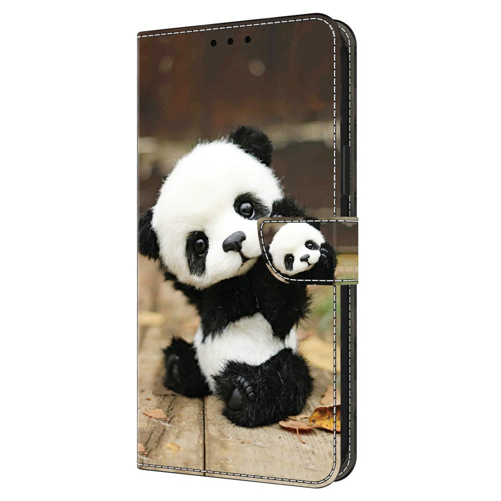 EIDERWOOD Google Pixel 9 Pro XL Læder Flip Cover m. Pung & Ståfunktion - Panda