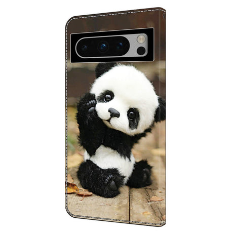 EIDERWOOD Google Pixel 9 Pro XL Læder Flip Cover m. Pung & Ståfunktion - Panda