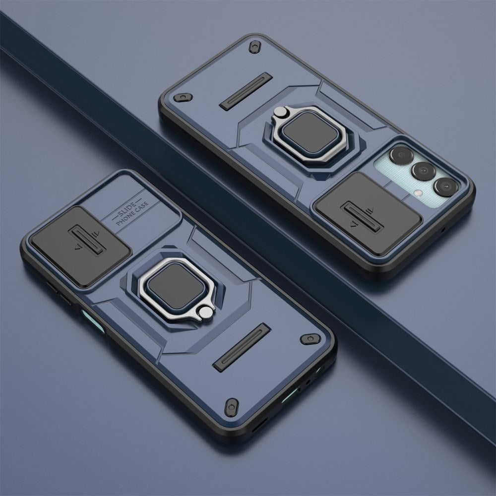 EIDERWOOD Samsung Galaxy M15 (5G) Håndværker Bagside Cover m. Magnetisk Kickstand & Cam Slider - Blå