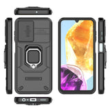 EIDERWOOD Samsung Galaxy M15 (5G) Håndværker Bagside Cover m. Magnetisk Kickstand & Cam Slider - Sort