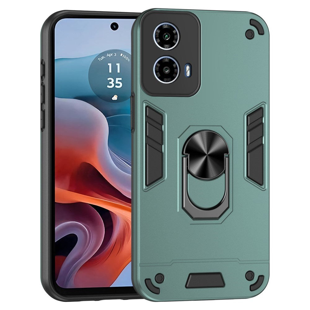 EIDERWOOD Motorola Moto G34 Håndværker Bagside Cover m. Kickstand - Grøn