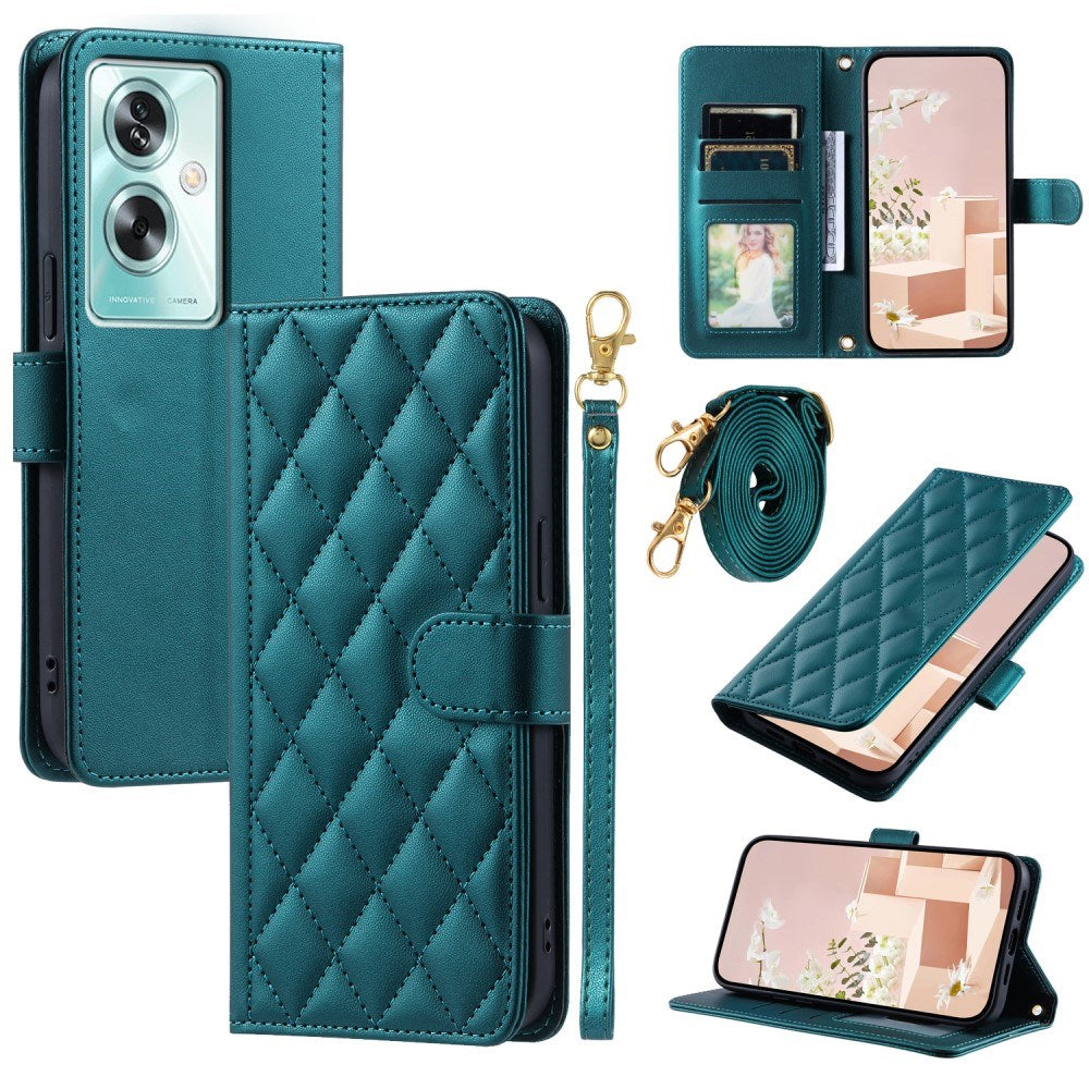 EIDERWOOD OnePlus Nord N30 SE (5G) / Oppo A79 (5G) / A2 (5G) Læder Cover m. Strop & Crossbody Taske Funktion - Grøn