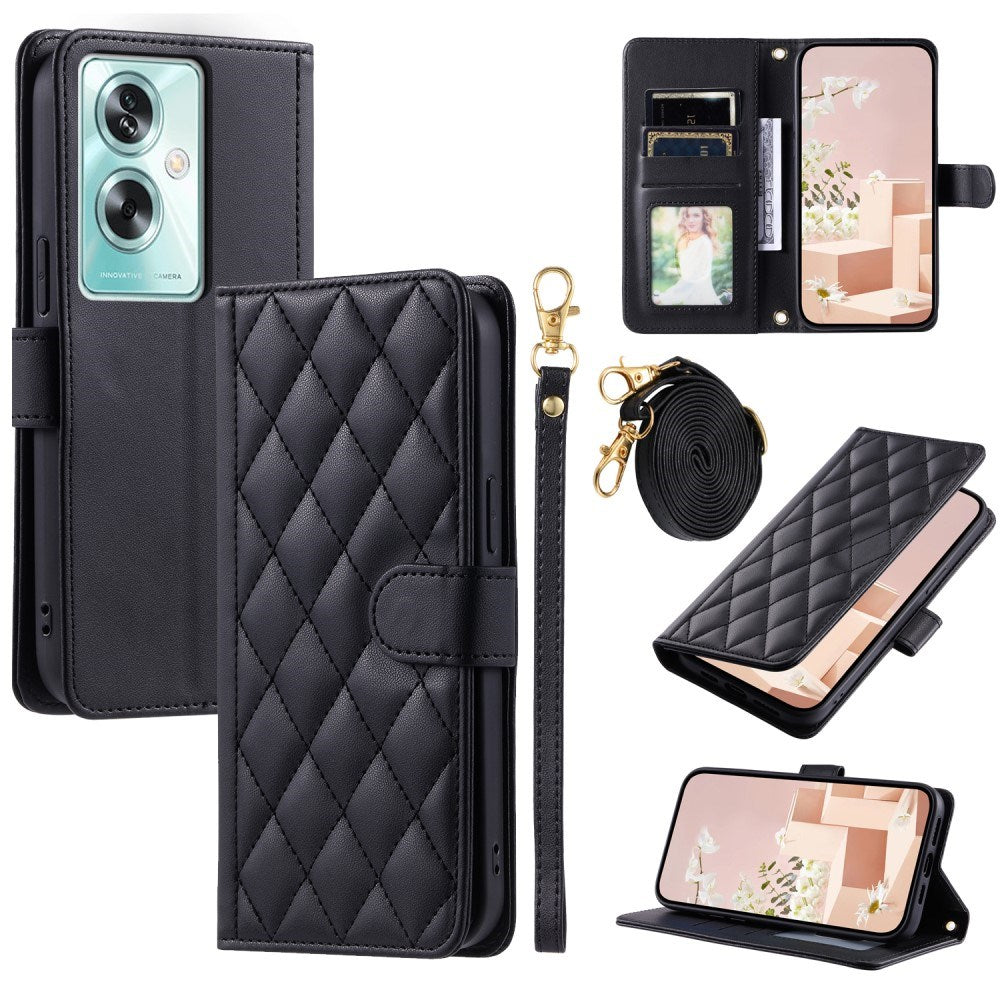 EIDERWOOD OnePlus Nord N30 SE (5G) / Oppo A79 (5G) / A2 (5G) Læder Cover m. Strop & Crossbody Taske Funktion - Sort