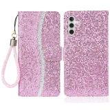 EIDERWOOD Samsung Galaxy S24 / S25 Glimmer Flip Cover - Kortholder og Ståfunktion - Lyserød