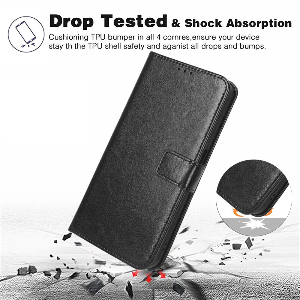 EIDERWOOD TCL 501 Blankt Kunstlæder Flip Cover m. Pung & Strop - Guld