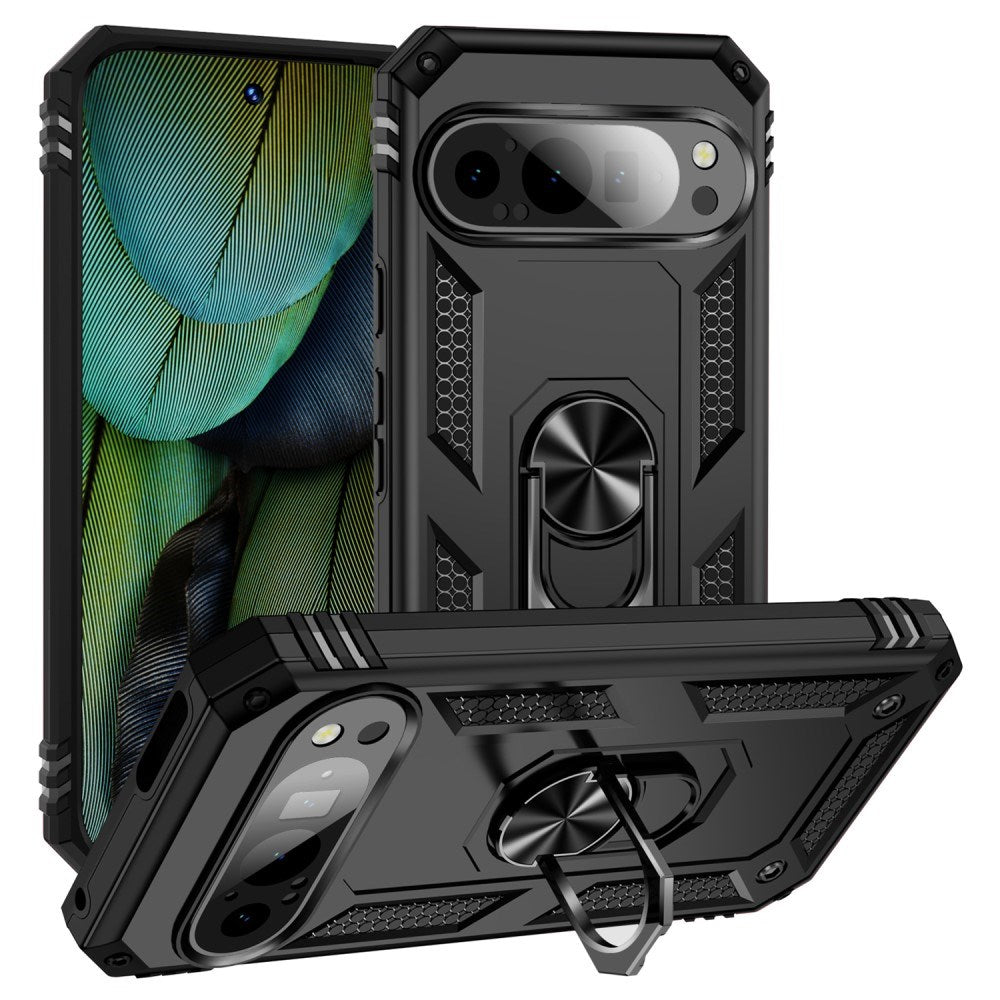 EIDERWOOD Google Pixel 9 / 9 Pro Håndværker Case m. Magnetisk Kickstand - Sort