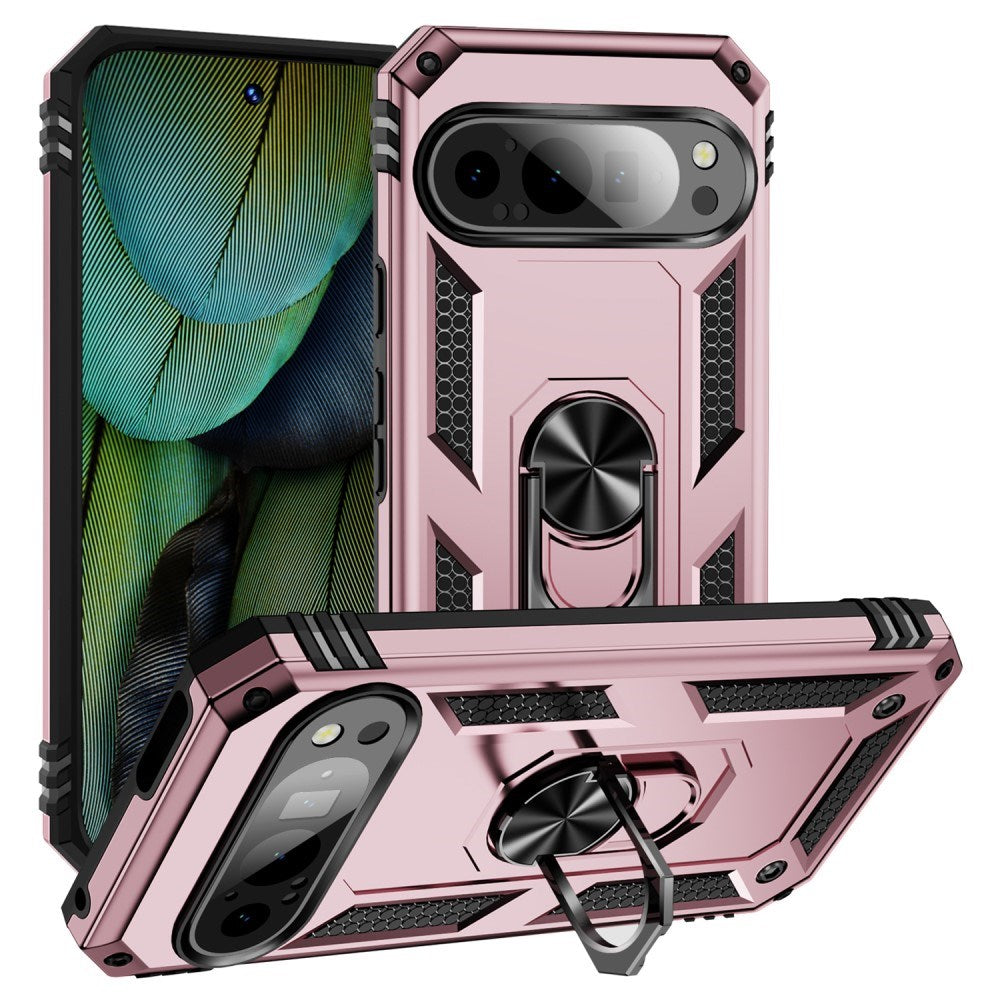 EIDERWOOD Google Pixel 9 / 9 Pro Håndværker Case m. Magnetisk Kickstand - Rose Gold