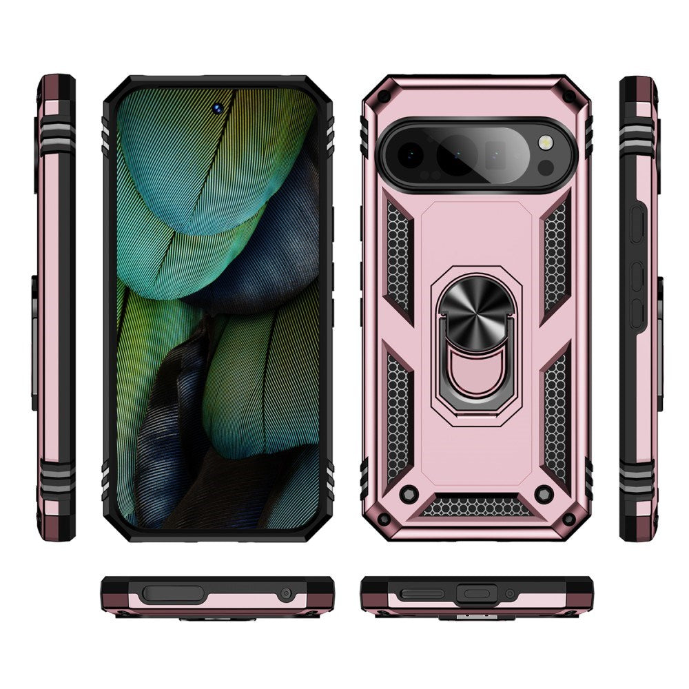 EIDERWOOD Google Pixel 9 / 9 Pro Håndværker Case m. Magnetisk Kickstand - Rose Gold