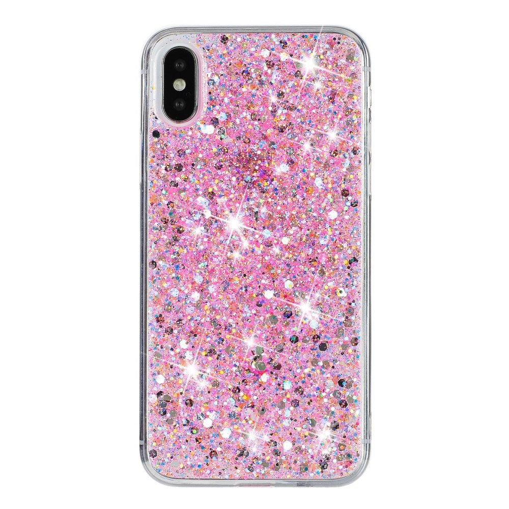 EIDERWOOD iPhone X / XS Glitter Bagside Cover - Lyserød