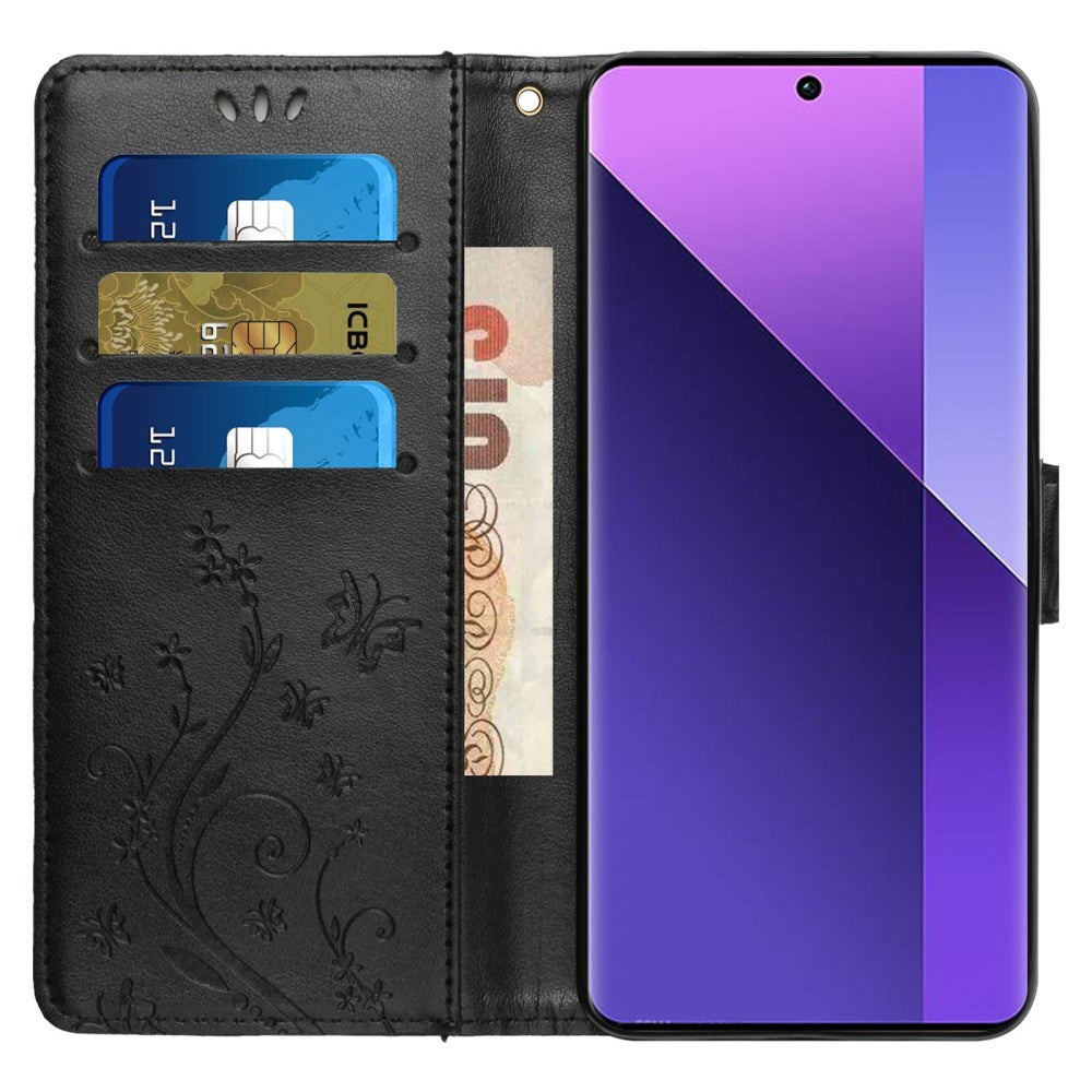 EIDERWOOD Google Pixel 9 / 9 Pro Sommerfugle Læder Flip Cover m. Pung - Sort