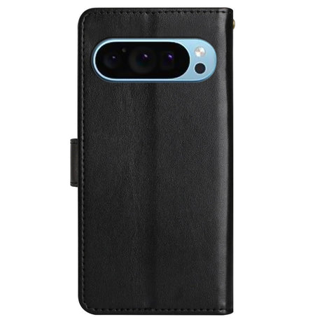 EIDERWOOD Google Pixel 9 / 9 Pro Sommerfugle Læder Flip Cover m. Pung - Sort