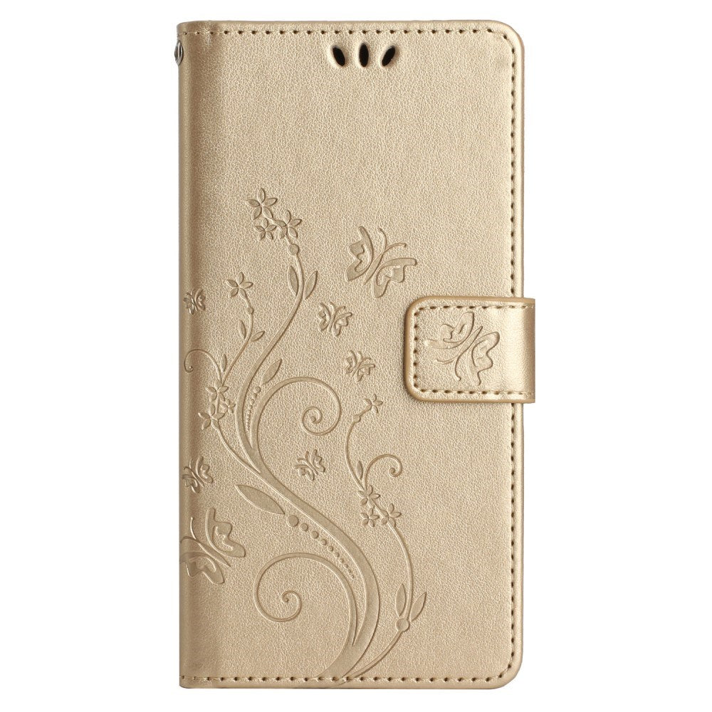 EIDERWOOD Google Pixel 9 / 9 Pro Sommerfugle Læder Flip Cover m. Pung - Guld