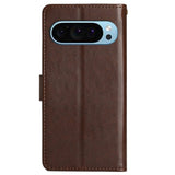 EIDERWOOD Google Pixel 9 / 9 Pro Sommerfugle Læder Flip Cover m. Pung - Brun