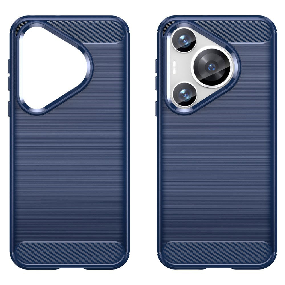 EIDERWOOD Huawei Pura 70 Pro / 70 Pro+ (Plus) Brushed Carbon Bagside Cover - Blå