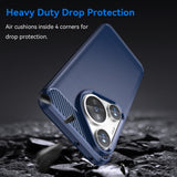 EIDERWOOD Huawei Pura 70 Pro / 70 Pro+ (Plus) Brushed Carbon Bagside Cover - Blå
