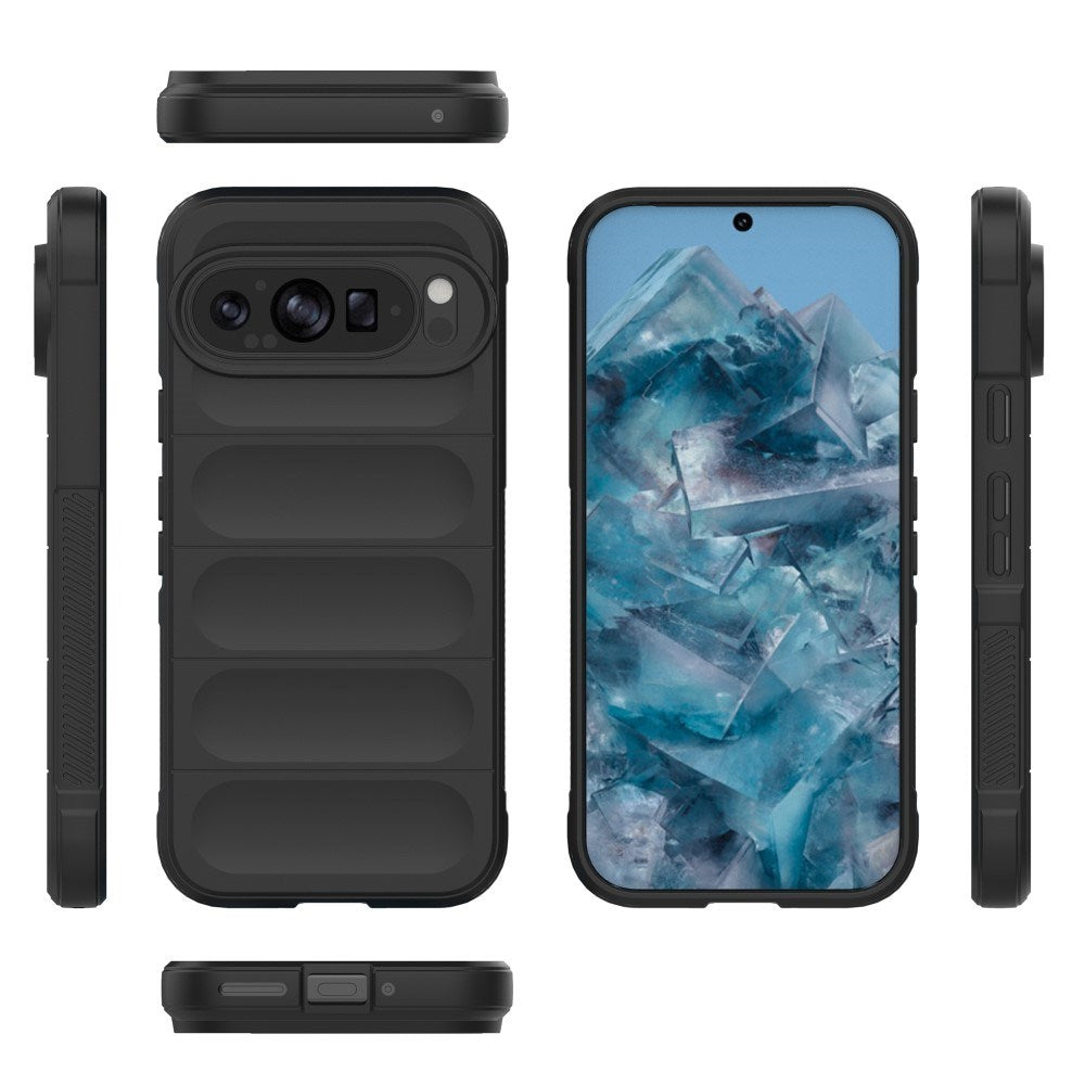 EIDERWOOD Google Pixel 9 / Pixel 9 Pro Fleksibelt Plastik Bagside Cover - Sort