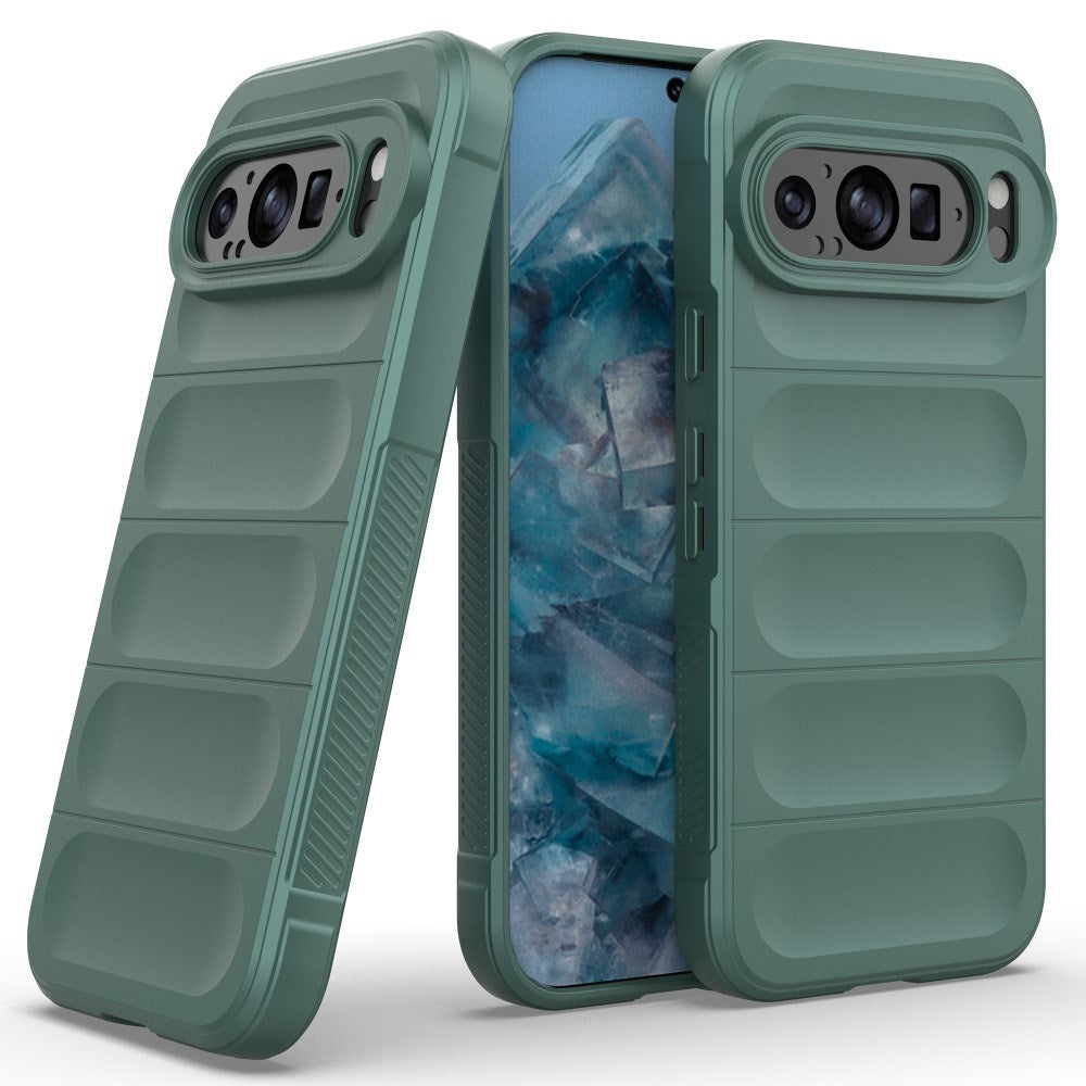 EIDERWOOD Google Pixel 9 / Pixel 9 Pro Fleksibelt Plastik Bagside Cover - Grøn