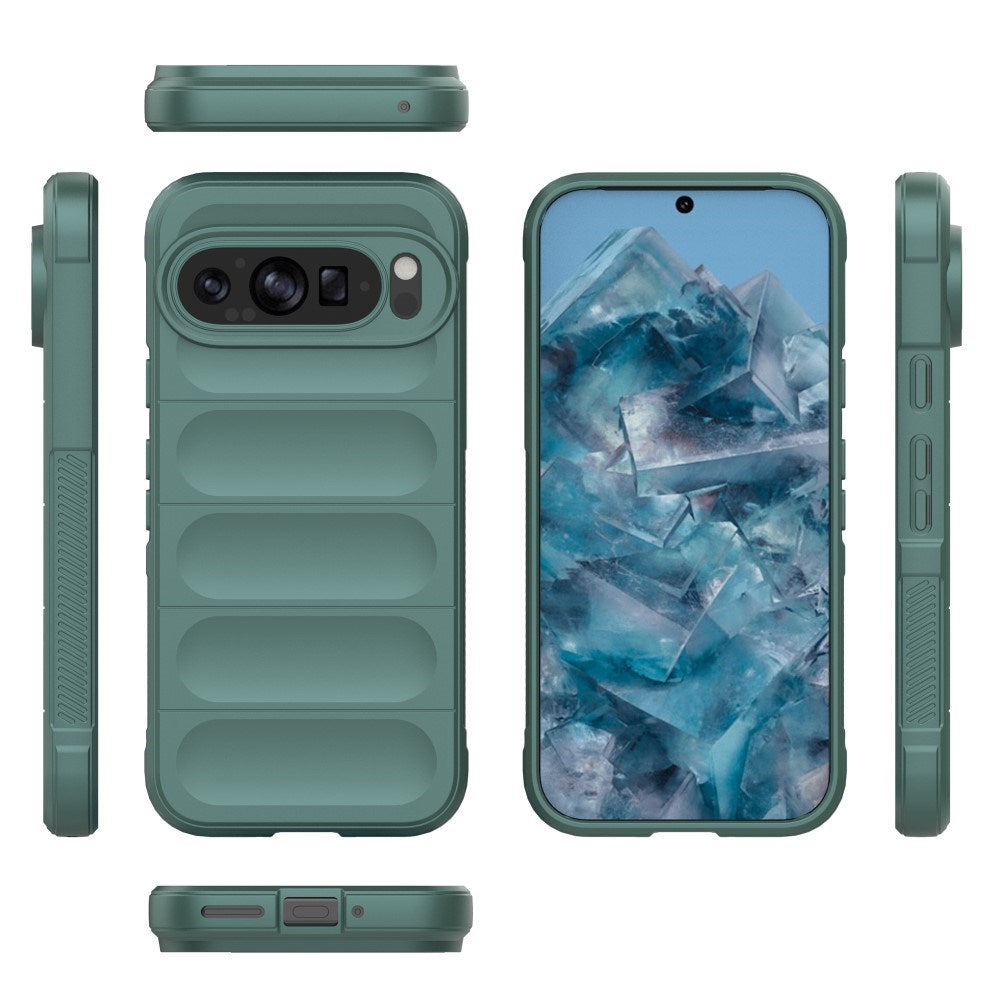 EIDERWOOD Google Pixel 9 / Pixel 9 Pro Fleksibelt Plastik Bagside Cover - Grøn