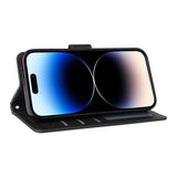 iPhone 14 Pro Max - EIDERWOOD Kunstlæder Flip Cover m. Strop - Sort