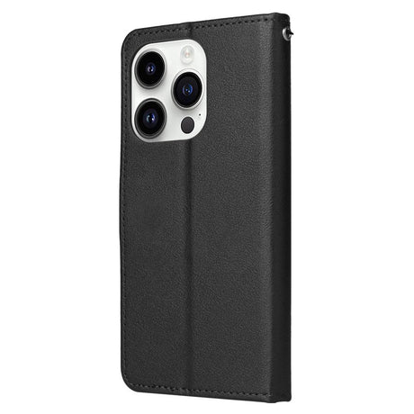 iPhone 14 Pro Max - EIDERWOOD Kunstlæder Flip Cover m. Strop - Sort