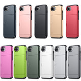 EIDERWOOD iPhone 16e Bagsidecover med Kortholder - Rød