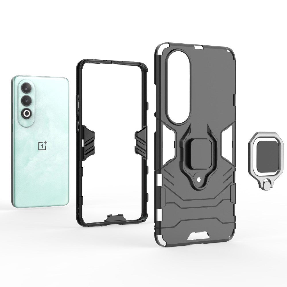 EIDERWOOD OnePlus Nord CE4 (5G) Hybrid Håndværker Bagside Cover m. Magnetisk Kickstand - Sort