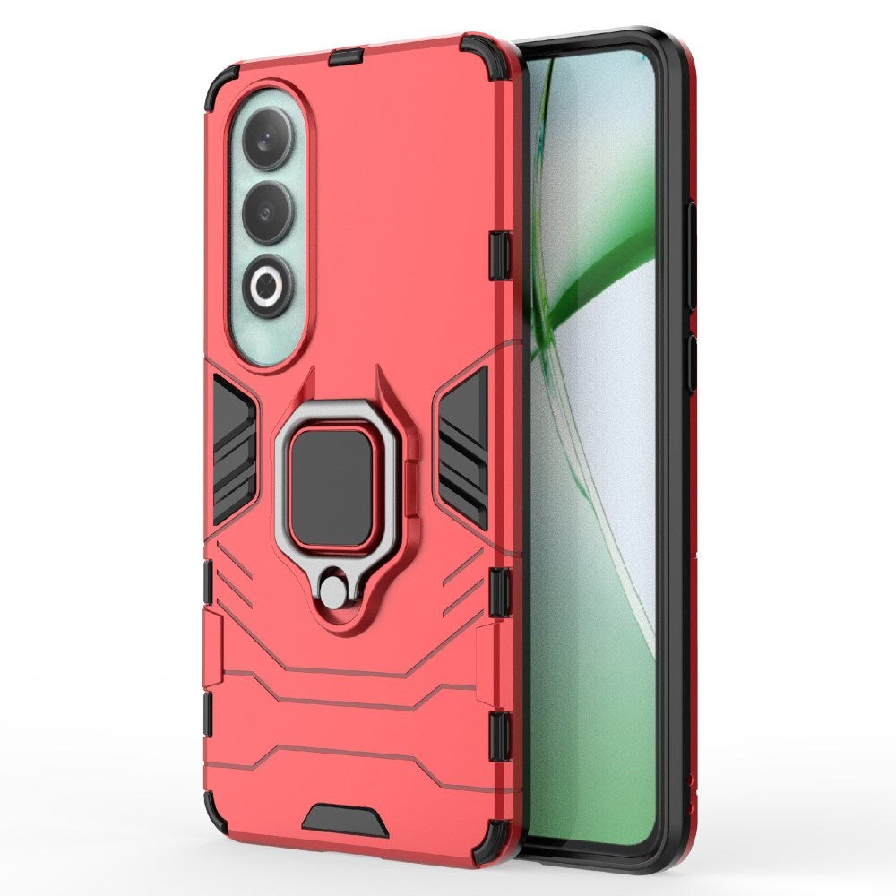 EIDERWOOD OnePlus Nord CE4 (5G) Hybrid Håndværker Bagside Cover m. Magnetisk Kickstand - Rød