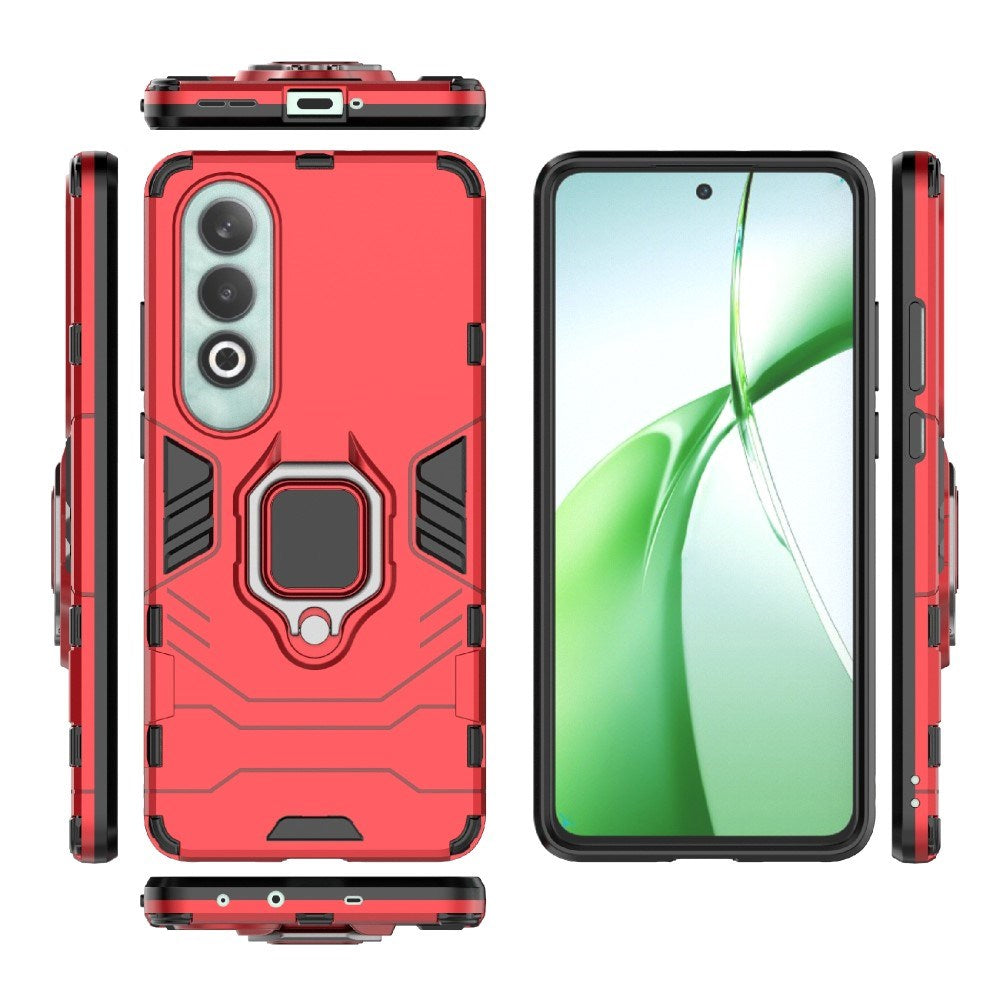 EIDERWOOD OnePlus Nord CE4 (5G) Hybrid Håndværker Bagside Cover m. Magnetisk Kickstand - Rød