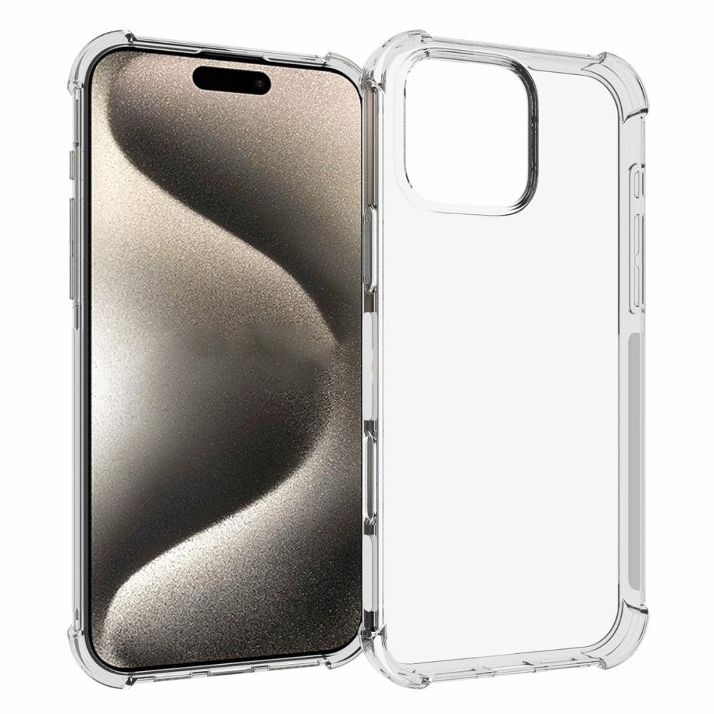 EIDERWOOD iPhone 16 Pro Max Fleksibelt Plastik Bagside Cover m. Kraftige Hjørner - Gennemsigtig