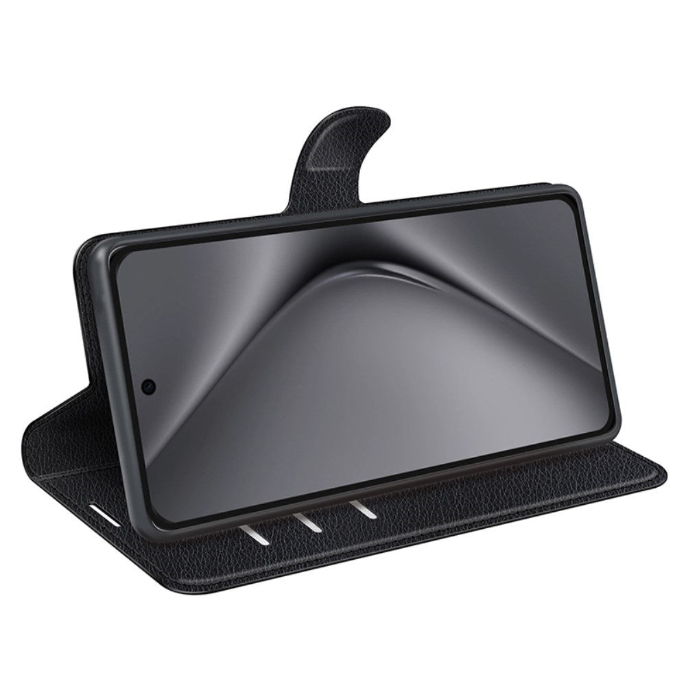 Huawei Pura 70 Pro / 70 Pro+ (Plus) - EIDERWOOD Kunstlæder Flip Cover m. Kortholder & Ståfunktion - Sort