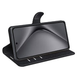 Huawei Pura 70 Pro / 70 Pro+ (Plus) - EIDERWOOD Kunstlæder Flip Cover m. Kortholder & Ståfunktion - Sort