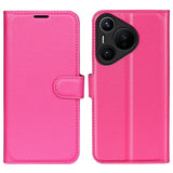 Huawei Pura 70 Pro / 70 Pro+ (Plus) - EIDERWOOD Kunstlæder Flip Cover m. Kortholder & Ståfunktion - Pink